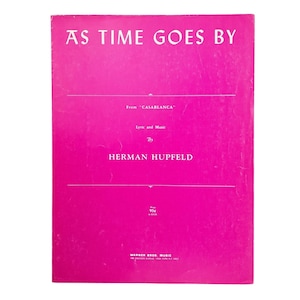 Vintage As Time Goes By Sheet Music Casablanca Herman Hupfeld 1931 Sinatra Sam