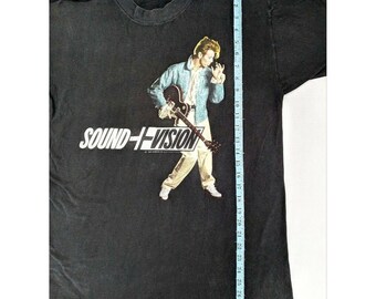 デビッドボウイ1990年ワールドツアーSOUND + VISION Tシャツ Vintage David Bowie Tour XL Sound Vision T-shirt 1990