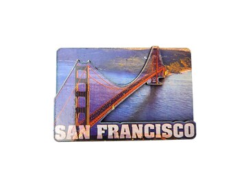 Magnete 3D vintage del Golden Gate Bridge di San Francisco, California, souvenir iconico