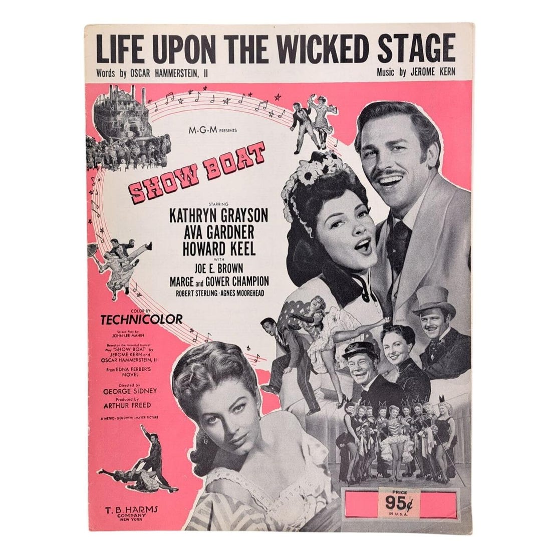 Vintage Life Upon the Wicked Stage Sheet Music Show Boat Hammerstein ...