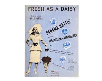 Vintage Sheet Music Fresh As A Daisy Panama Hattie Musical 1940 Skelton Sothern