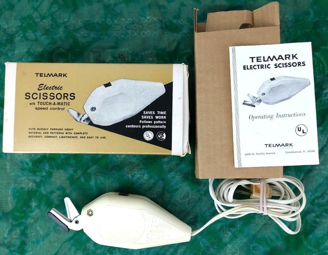 TELMARK Vintage Electric Scissors With Box & Instructions Etsy