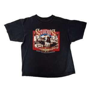 Vintage Sturgis Anniversary T-Shirt Black Double Side Eagle Motorcycle Rally XL