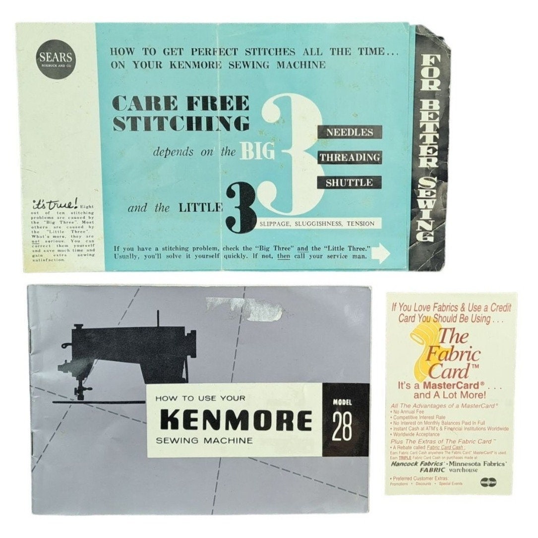 Kenmore 1601, 158.16010, 158.16011, 158.16012, 158.16013 Zigzag Sewing  Machine Instruction Manual PDF Download 