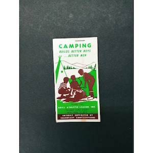 Boys&#39; Athletic League Camping Postal Sticker Booklet Full Vintage 1940s 1950s Ephemera