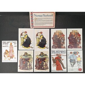 Vintage Norman Rockwell Prints Samstag Abend Post Lot of 9 Doctor Runaway