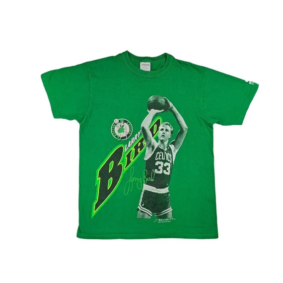 Vintage Larry Bird T-shirt Boston Celtics Green Starter 1989