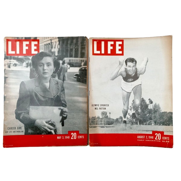 Vintage Life Magazine Lot Of 2 Gwyned Filling Mel Patton Philco Coke Florsheim