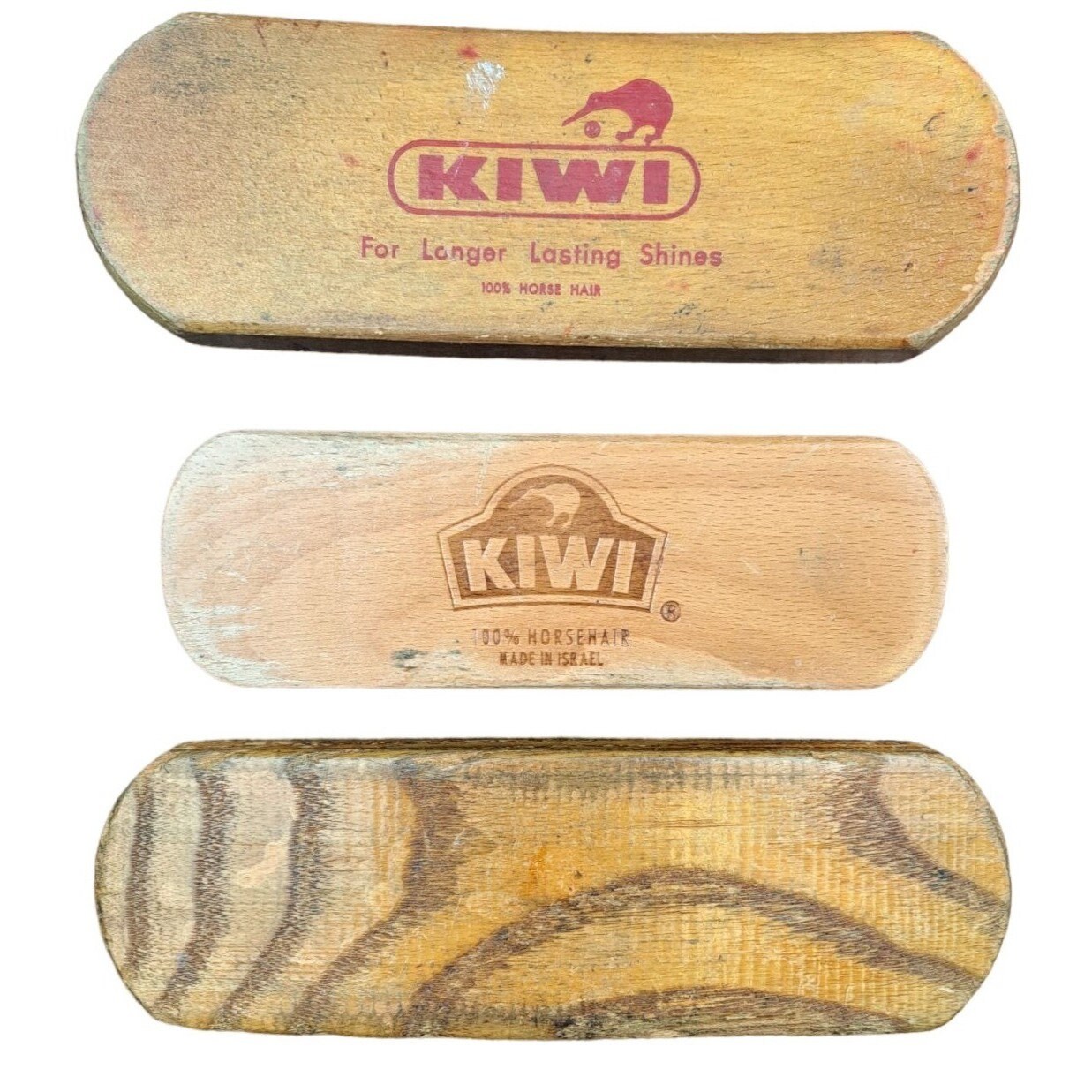 KIWI 5.5 Shoe & Boot SHINE BRUSH 100% Horsehair Brown Bristles W/ Solid  Wood Handle Shining Buffing Buff Polish Leather 5 1/2 Long 19400 