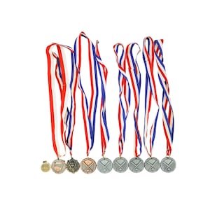 Vintage Baseball Medals Flint Hills Lot of 9 Silver Bronze Gold Golf Soccer Sports