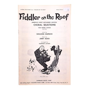 Noter till Fiddler On The Roof från 1965, körval, blandade röster