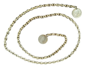 Vintage antique Queen Elizabeth Coronation coin belt from 1950s Queen elizabeth belt - Gem main image 3