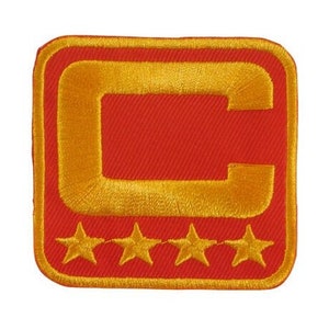 Kansas City Chiefs Captains Patch Patrick Mahomes, Travis Kelce- 2.38x2.25 Inch 4 Star Gold and Red Captains Patch Iron on & Sew On Applique