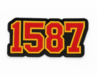 Kansas City Chiefs 1587 Patch: Mahomes & Kelce Tribute - Iron-On Applique