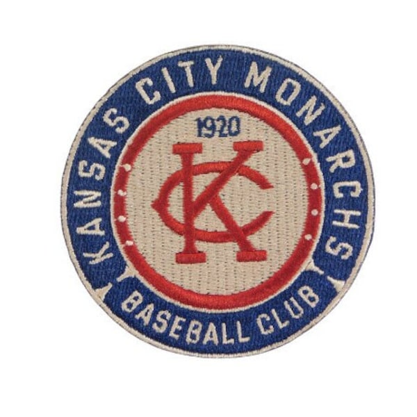 Kansas City Monarchs Baseball 3" Iron On Team Patch 1920 Negro Leagues Retro Design Embroidered Applique New 2021 Design