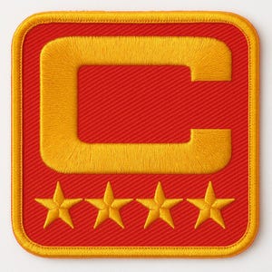 Chiefs Captains Patch: Mahomes, Kelce - Iron On Applique (2.50 x 2.25 Inch)