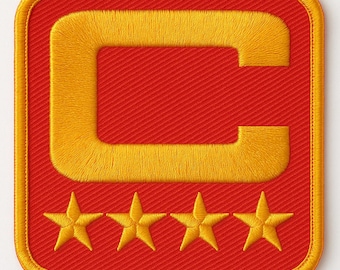 Chiefs Captains Patch: Mahomes, Kelce - Iron On Applique (2.50 x 2.25 Inch)