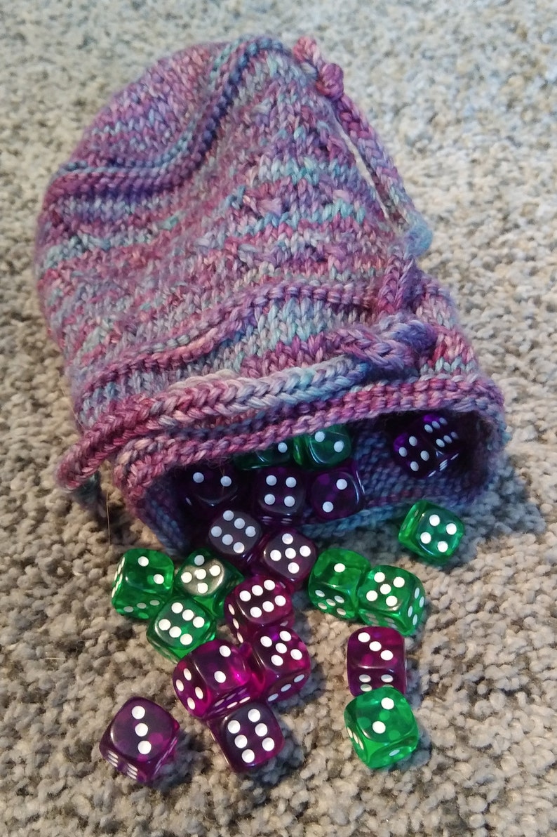 Handknit Dice Bag Etsy