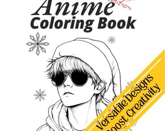 Anime Fashion Coloring Book - 10 Pages of Fun for Kids & Adults - Cute Winter Manga-Inspired Designs