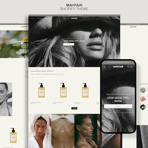 Shopify Template | Beauty Shopify Theme | Shopify Website | Neutral Shopify Template | Shopify Design | Modern Shopify Theme