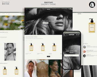 Shopify Template | Beauty Shopify Theme | Shopify Website | Neutral Shopify Template | Shopify Design | Modern Shopify Theme