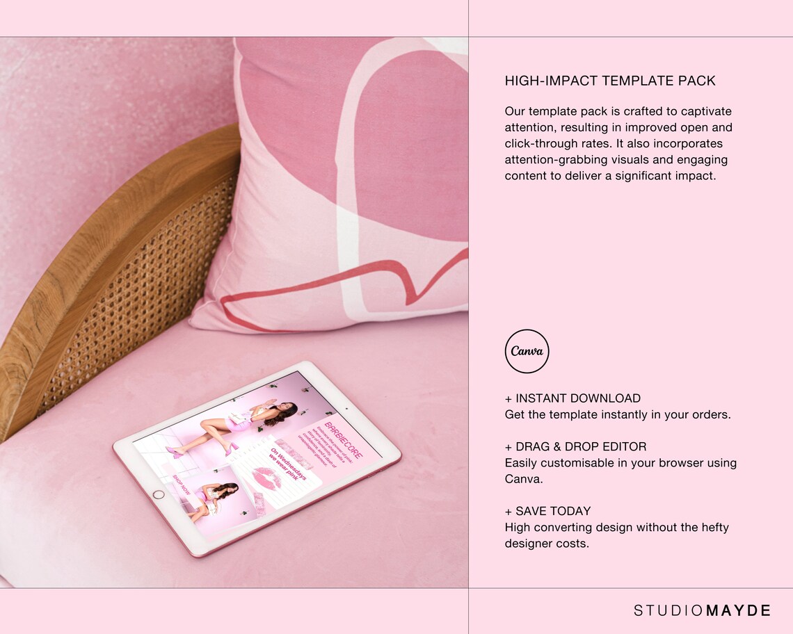 Editable Email Templates | Pink Email Marketing | Product Marketing ...