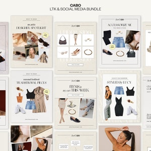 Editable LTK Fashion Instagram Template | Instagram Fashion Templates | LTK Fashion Social | Fashion Social Media | Blogger Template