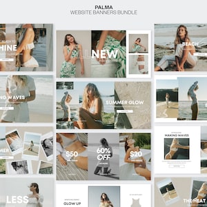 Editable Website Banners | Shopify Banner | Web Banner | DIY Website Banner Kit | Wix Banner | Website Banner Set | Banner Website | Banner