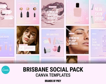 EDITABLE Beauty Instagram Template | Instagram Templates | Beauty Social | Beauty Social Media | Instagram Post Template | Bright Instagram