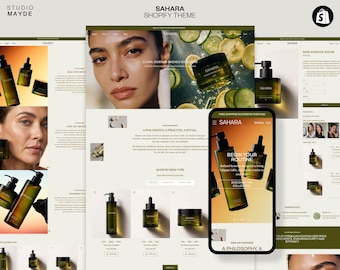 Shopify Template | Beauty Shopify Theme | Shopify Website | Neutral Shopify Template | Shopify Design | Minimalist Shopify Theme