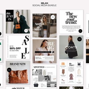 EDITABLE Fashion Instagram Template | Instagram Fashion Templates | Fashion Social | Fashion Social Media | Blogger Template
