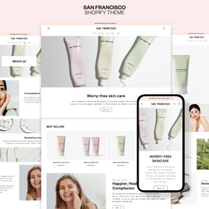 Shopify Template | Beauty Shopify Theme | Shopify Website | Colorful Shopify Template | Shopify Design | Cute Shopify Theme