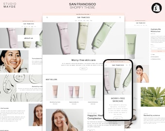 Shopify Template | Beauty Shopify Theme | Shopify Website | Colorful Shopify Template | Shopify Design | Cute Shopify Theme