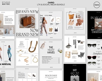 Editable LTK Fashion Instagram Template | Instagram Fashion Templates | LTK Fashion Social | Fashion Social Media | Blogger Template