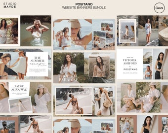 Editable Website Banners | Shopify Banner | Web Banner | DIY Website Banner Kit | Wix Banner | Website Banner Set | Banner Website | Banner