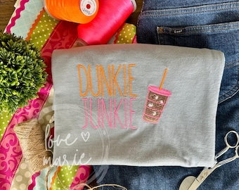 Comfort Colors Dunkie Junkie Tee Shirt, Coffee Lovers, Color Shirt