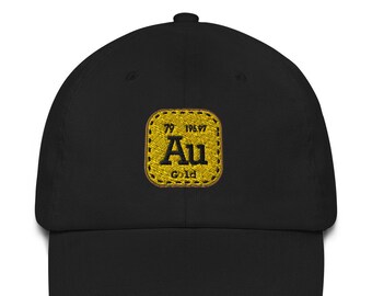 Splintery Au Gold symbol hat periodic table science chemistry autism spectrum neurodivergency neurodivergent geek fun original trucker hat