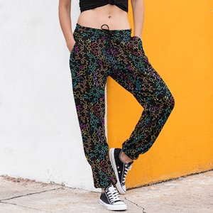 Splintery Love molecules Women&#39;s Joggers , science molecules geeky pants, nerd chemistry apparel