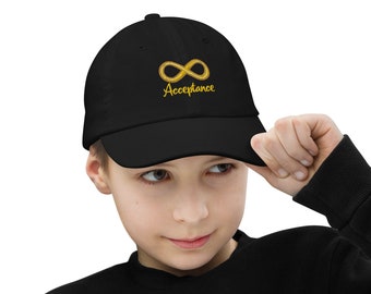 Infinity Symbol Youth kids multiple designs baseball cap hat summer embroidered autism Neurodivergency acceptance