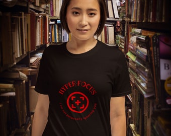 Splintery Hyper Focus Unisex Short Sleeve T-Shirt, adhd autistic hyperlexia twice exceptional fashion clothes apparel graphic tee
