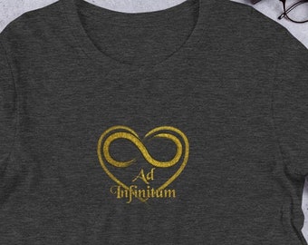 Splintery Ad Infinitum Short-Sleeve Unisex T-Shirt infinity symbol heart faux gold glitter infinite geek quirk autism adhd  neurodivergent