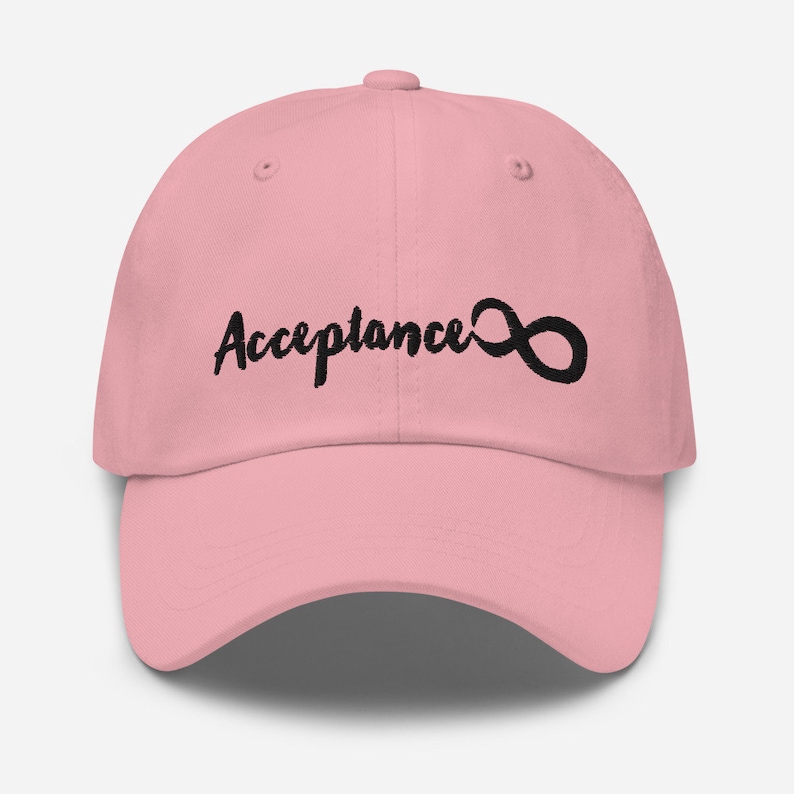 Splintery Acceptance infinity Symbol hat neurodivergency autism spectrum adhd love typography cap hand lettering unique bold original gift