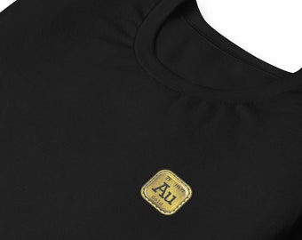 Splintery AU Gold Symbol Printed Faux Gold Glitter Effect Short-sleeve unisex t-shirt autism apparel asd Adhd Neurodivergency  acceptance