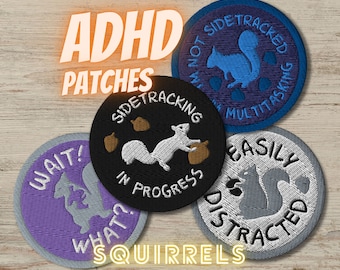 ADHD Gifts, Autism Acceptance Iron On Patch, Mental Health Embroidery Patch, Neurodiversity Awareness Sew on Patch, Funny Backpack Patches