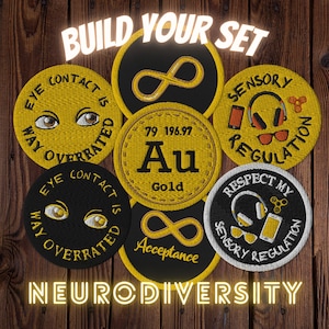 Autism Acceptance Iron On Patch, Mental Health Embroidery Patch, Neurodiversity Awareness Sew on Patch, Autistic Backpack Patches ADHD Gifts