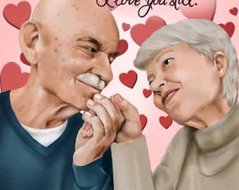 Aangepast digitaal schilderij portret: gepersonaliseerde kunst voor stel en gezin (digitaal bestand)