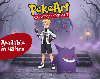 Aangepast Pokemon-personageportret van foto (digitaal portret klaar binnen 48 uur)