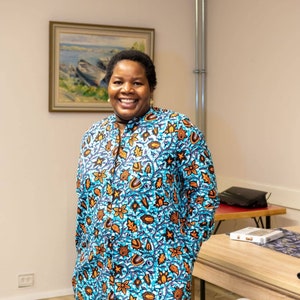 Ankara Shirt Dress / Ankara Midi Dress / African shirt dress / short button shirt dress image 1