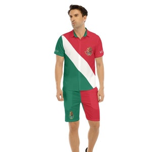 Mexican Men&#39;s Shirt, Shorts, Suit, Mexico Flag, Design, Gifts, Teens, Mexican Flag, Mexico, Outfit.
