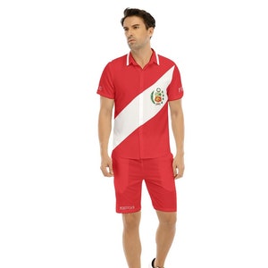 Peruvian Men&#39;s Shirt, Shorts, Suit, Peru Flag, Design, Gifts, Teens, Peru, Peruvian Flag, Outfit.